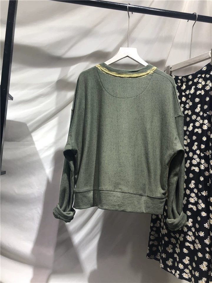 Graffiti letter print women sweatshirt autumn winter loose casual wild lady pullover sweatshirt tops 201203