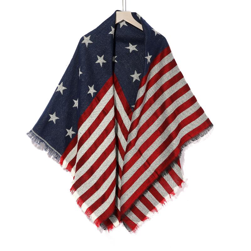 Scarves 140*140cm Ladies Pashmina Scarf Cape Bohemia Woman American Flag Cashmere Large Grid Square Winter Warm Shawl
Scarves 140*140cm Ladies Pashmina Scarf Cape Bohemia Woman American Flag Cashmere Large Grid Square Winter Warm Shawl