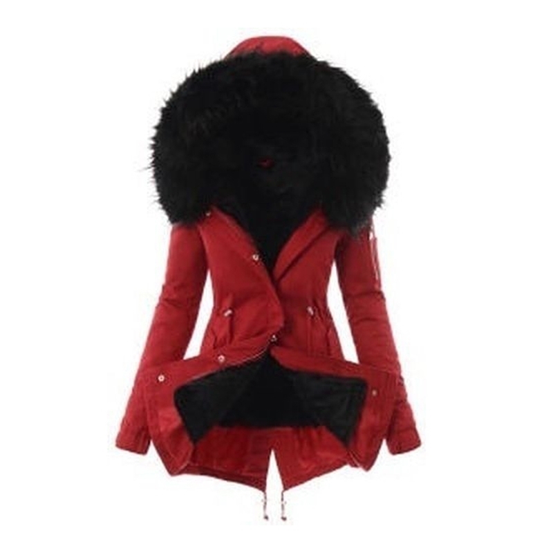 Winter Coat Women Solid hoodies Slim Fit Jackets Warm Plush Zipper Fur Hooded Outwear Female Jacket Chaqueta Mujer 201019