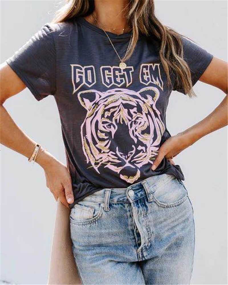 2021 New Vintage Stylish Tiger Animal Print Pattern High Fashion t Shirt Womens Summer Tee Tops Casual O-neck Office Lady Plus Size 8ipg, Purple
2021 New Vintage Stylish Tiger Animal Print Pattern High Fashion t Shirt Womens Summer Tee Tops Casual O-neck Office Lady Plus Size 8ipg, Purple