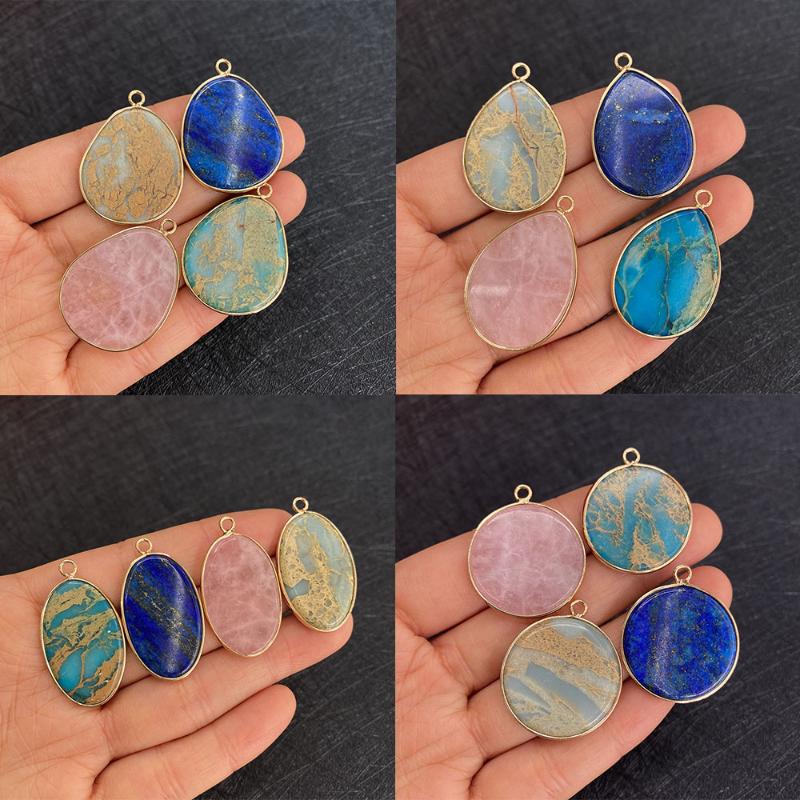 Charms Drop-shaped Natural Lapis Lazuli Pendant 26x35 Mm Handmade Necklace DIY Fashion Earrings Jewelry Accessories, Bronze;silver
Charms Drop-shaped Natural Lapis Lazuli Pendant 26x35 Mm Handmade Necklace DIY Fashion Earrings Jewelry Accessories, Bronze;silver