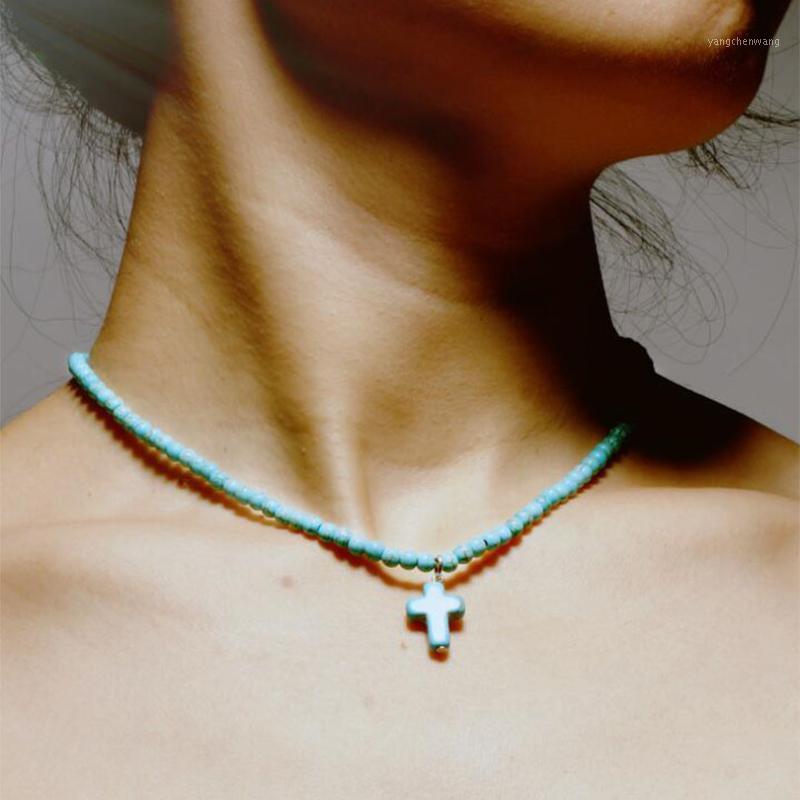 Ethnic Vintage Stone Beads Choker Necklace For Women Bohemian Summer Chic Femme Cross Pendant Necklaces Chains
Ethnic Vintage Stone Beads Choker Necklace For Women Bohemian Summer Chic Femme Cross Pendant Necklaces Chains