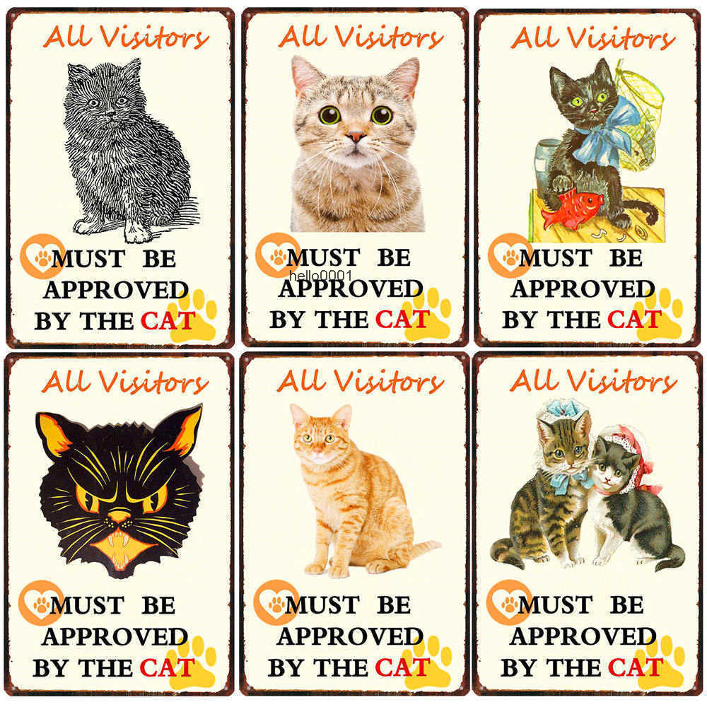 All Visitors Must Be Approved By The Cat Funny Vintage Metal Sign Garden Backyard Cafe Bar Wall Decoration Kitty Plate N415
All Visitors Must Be Approved By The Cat Funny Vintage Metal Sign Garden Backyard Cafe Bar Wall Decoration Kitty Plate N415