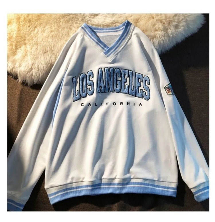 Retro embroidered sweatshirt 2021 spring plus size hoodies Korean style loose lovers letter long-sleeved shirt WGWY37020, Blue
Retro embroidered sweatshirt 2021 spring plus size hoodies Korean style loose lovers letter long-sleeved shirt WGWY37020, Blue