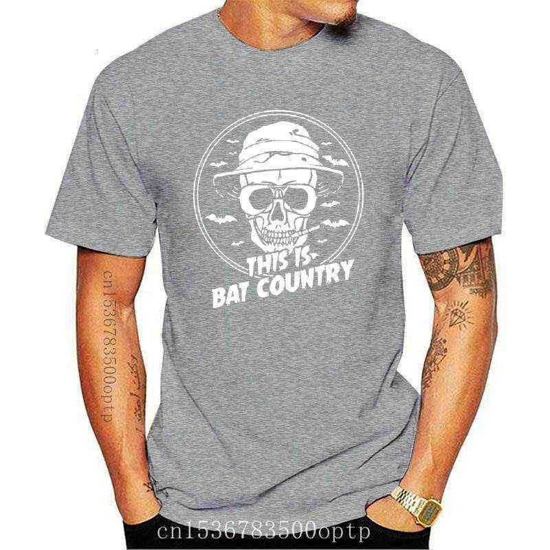 New This is BAT COUNTRY Fear and Loathing Men Cotton T-shirt Funny Black G1217