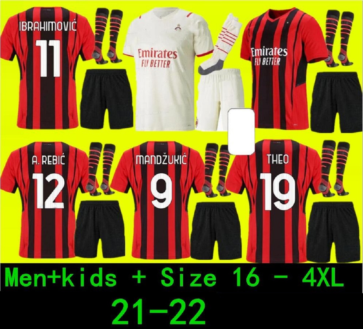 Adults and kids 2122 AC milan IBRAHIMOVIC soccer jersey PAQUETA BENNACER ROMAGNOLI CALHANOGLU 20 21 TONALI REBIC football shirt, Player version
Adults and kids 2122 AC milan IBRAHIMOVIC soccer jersey PAQUETA BENNACER ROMAGNOLI CALHANOGLU 20 21 TONALI REBIC football shirt, Player version
