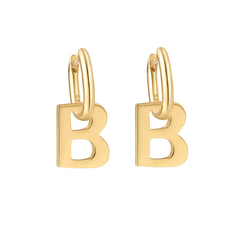 Hoop & Huggie 100% 925 Sterling Silver Punk Alphabet Letter B Earrings For Women Trendy Hiphop Korean Minimalist Gifts
Hoop & Huggie 100% 925 Sterling Silver Punk Alphabet Letter B Earrings For Women Trendy Hiphop Korean Minimalist Gifts