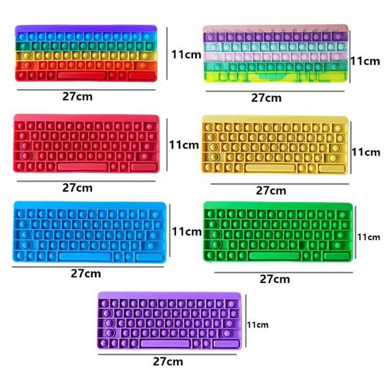 Wholesale Fidget Toys Keyboard Shape Reliver Stress Party Gifts Rainbow Silicone Push It Bubble Antistress Sensory Toy Adult Kids Office School Squeeze Board Game
Wholesale Fidget Toys Keyboard Shape Reliver Stress Party Gifts Rainbow Silicone Push It Bubble Antistress Sensory Toy Adult Kids Office School Squeeze Board Game