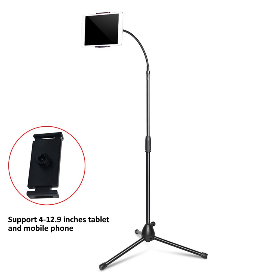 Aluminum Scalable Flexible Arm Floor Tablet Phone Stand Holder Support for Xiaomi iPad Pro12.9 Lounger Bed Mount Bracket