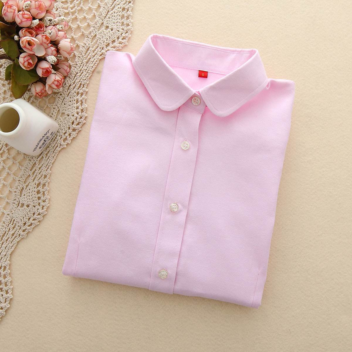 FEKEHA Women Blouses Long Sleeve Cotton Oxford Ladies Tops Office Long Sleeve Shirts Women Blusas Camisas Mujer 210225