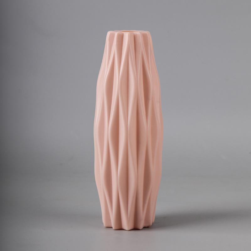 Vases Creative Plastic Vase Nordic Color Camellia Ornaments Dry Flower Wet Imitation Glaze Living Room Decoration