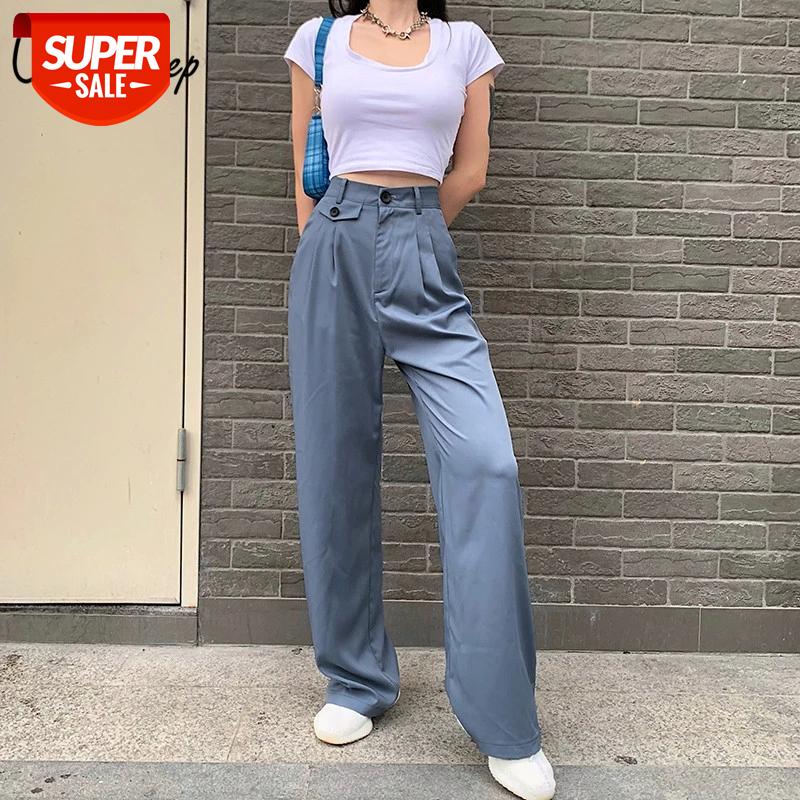 Weekeep Fashion Streetwear Loose Suit Pants Women Summer Solid High Waist Straight Pants High Street Smooth Soft Wear Trousers #1O0Z, Black;white
Weekeep Fashion Streetwear Loose Suit Pants Women Summer Solid High Waist Straight Pants High Street Smooth Soft Wear Trousers #1O0Z, Black;white