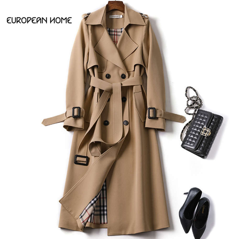 2019 New Spring Coat Women Trench Coat Fashion Double Breasted High Quality Long Coats Casual Autumn Windbreaker Outerwear Y190826, Black
2019 New Spring Coat Women Trench Coat Fashion Double Breasted High Quality Long Coats Casual Autumn Windbreaker Outerwear Y190826, Black