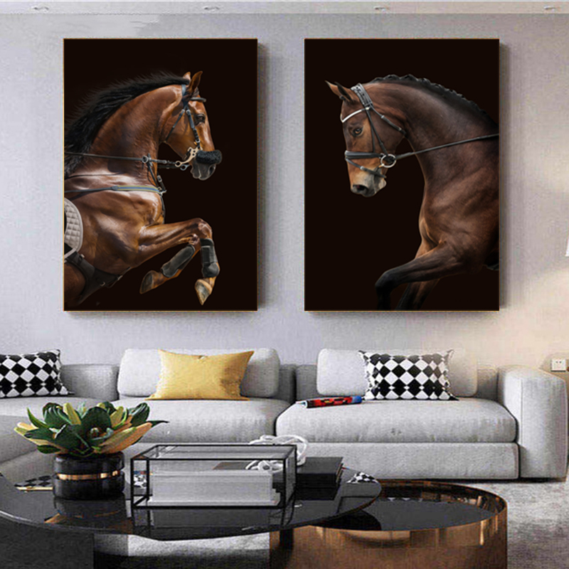 Horse Poster Wall Horses Painting Canvas Pictures Wall Art For Living Room Modern Home Decor Animal Posters And Prints