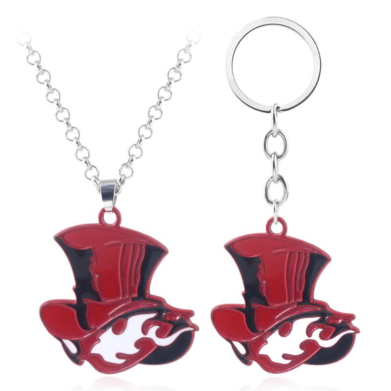 Keychains Game Persona 5 P5 Keychain Take Your Heart Logo Red Hat Key Chain For Women Men Car Keyring Choker Souvenir Gift
Keychains Game Persona 5 P5 Keychain Take Your Heart Logo Red Hat Key Chain For Women Men Car Keyring Choker Souvenir Gift