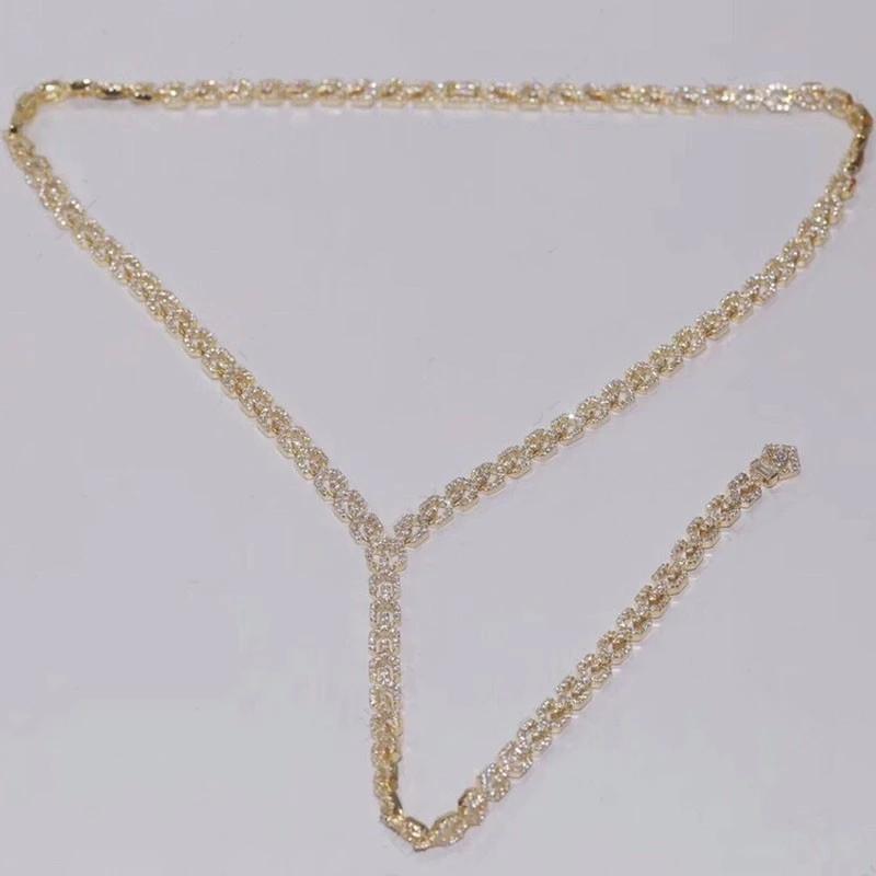 Chains SOELLE Fashion 925 Sterling Silver Long Geometric Chain Necklace Micro Cubic Zirconia Stones For Women Jewelry
Chains SOELLE Fashion 925 Sterling Silver Long Geometric Chain Necklace Micro Cubic Zirconia Stones For Women Jewelry
