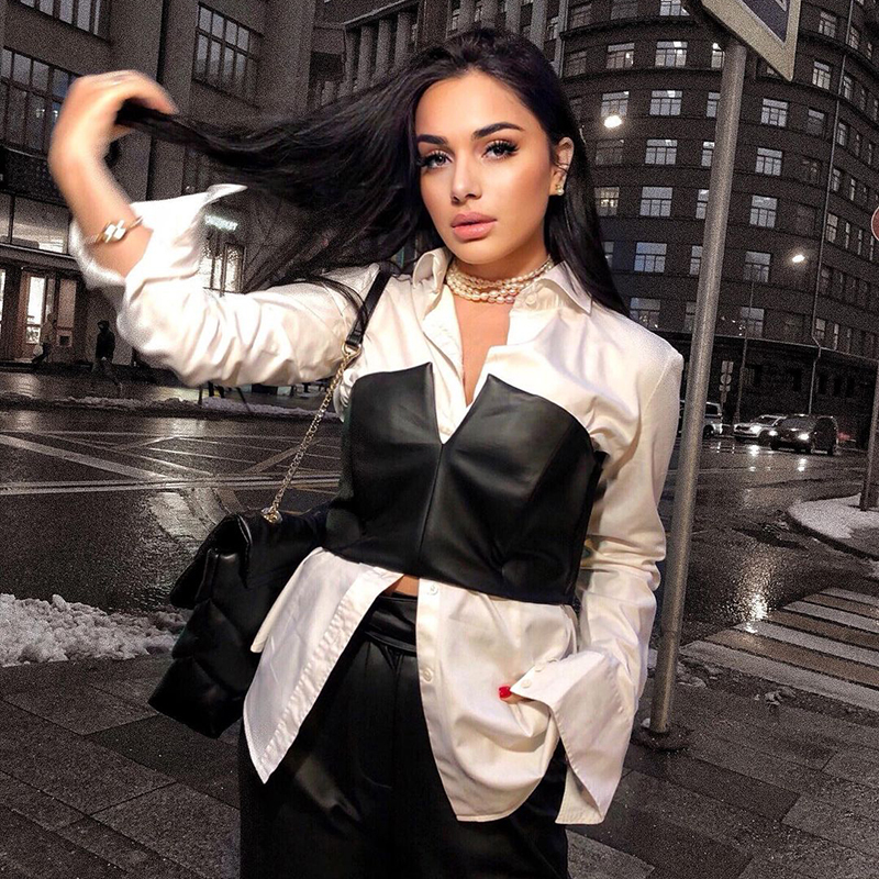 Faux Leather Crop Top Women V Cut Strapless Solid Tank Top Streetwear Casual Sexy Tank Top 2021 Summer Fashion Vest, White
Faux Leather Crop Top Women V Cut Strapless Solid Tank Top Streetwear Casual Sexy Tank Top 2021 Summer Fashion Vest, White