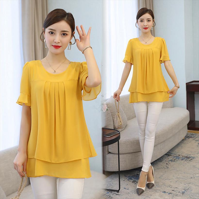 summer obesity mid length womens shirts chiffon plus size 5xl short sleeve beautiful self cultivati shirt show thin, White
summer obesity mid length womens shirts chiffon plus size 5xl short sleeve beautiful self cultivati shirt show thin, White