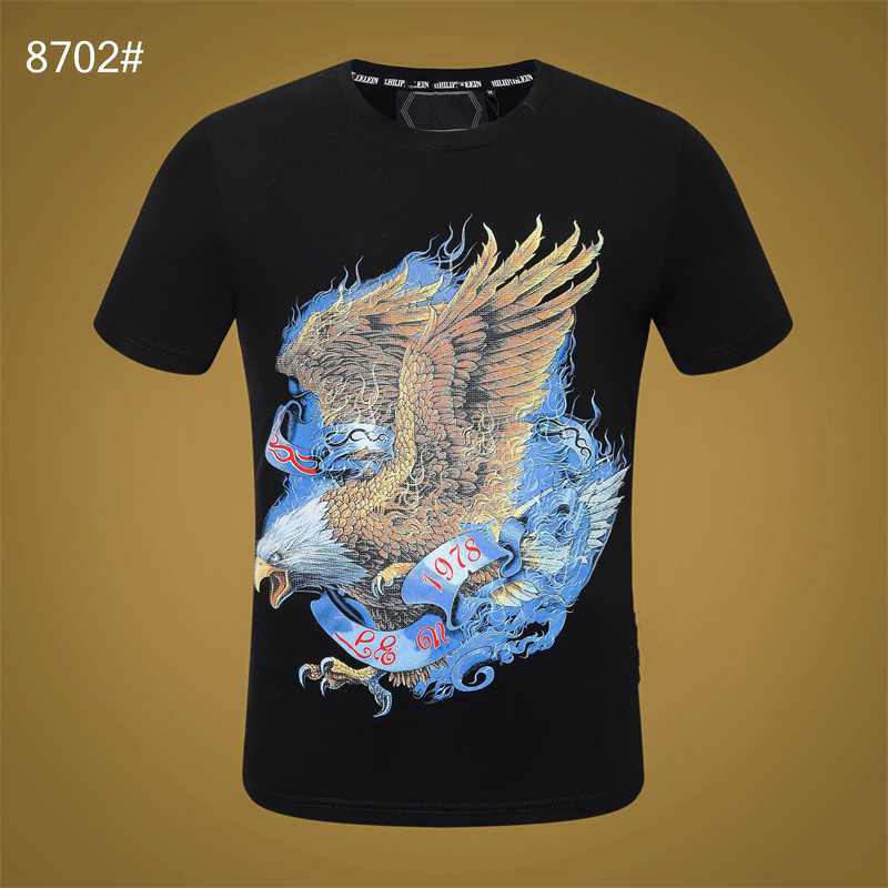 Summer high quality men's T-shirt women's top fashion full match hot diamond process skull high-end printed round neck Pullover short sleeve p0102
Summer high quality men's T-shirt women's top fashion full match hot diamond process skull high-end printed round neck Pullover short sleeve p0102