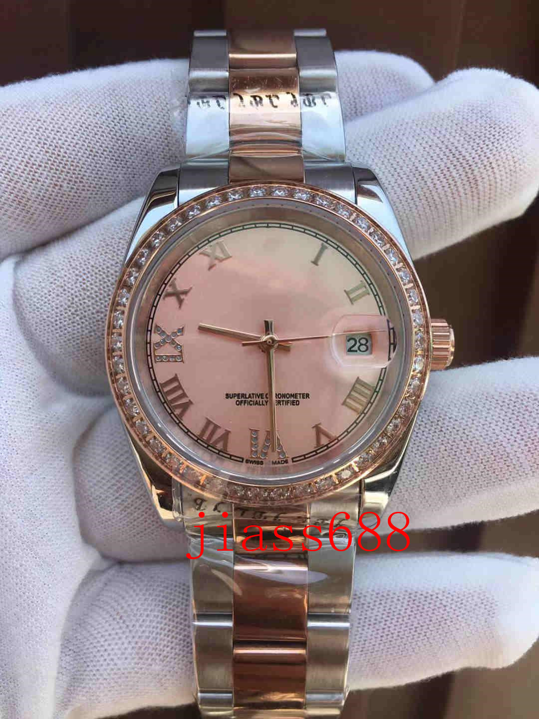 36mm watch diamond bezel women's luxury stainless steel the automatic mechanical watches, Slivery;brown
36mm watch diamond bezel women's luxury stainless steel the automatic mechanical watches, Slivery;brown