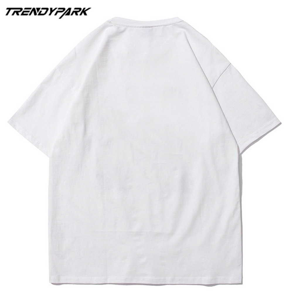 Men's T-shirt Cartoon Print Summer Short Sleeve Tee Hip Hop Oversized Cotton Casual Harajuku Streetwear Top Tshirts Clothing 210601
