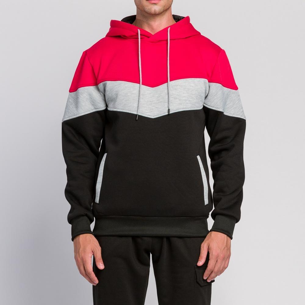 New Trend Men Sweatshirt Casual Solid Splice Loose Hoodies Autumn Men's Hip Hop Street Hooded Pullover Male Hoody Hoodies 201020