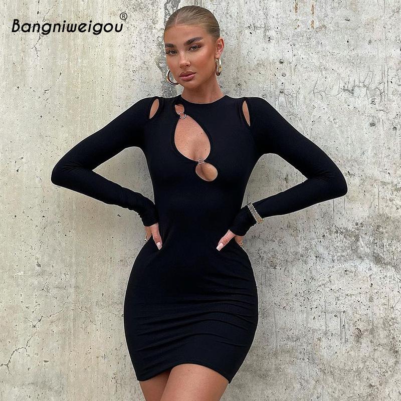 Casual Dresses Bangniweigou Y2K Unique Hollow Long-sleeve Slim Dress Women Party Office Lady Daily Elegant Bodycon Sheath Solid Black Yellow
Casual Dresses Bangniweigou Y2K Unique Hollow Long-sleeve Slim Dress Women Party Office Lady Daily Elegant Bodycon Sheath Solid Black Yellow