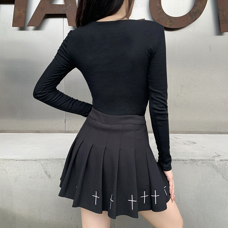 Fashion Vintage Long Sleeve Patchwork Knitt Crop Top Women Autumn Gothic Slim Casual Tshirt Y2K Streetwear Bodycon Top, White
Fashion Vintage Long Sleeve Patchwork Knitt Crop Top Women Autumn Gothic Slim Casual Tshirt Y2K Streetwear Bodycon Top, White