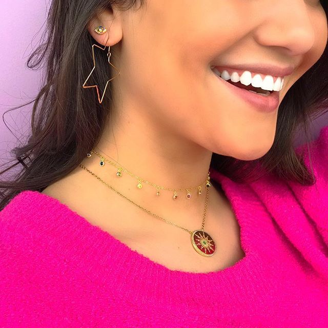 New 925 Sterling Silver Dainty Chandalier Layering Necklace CZ Round Bezel Drip Necklace Gold Filled Delicate Rainbow Cz Choker Jewelry