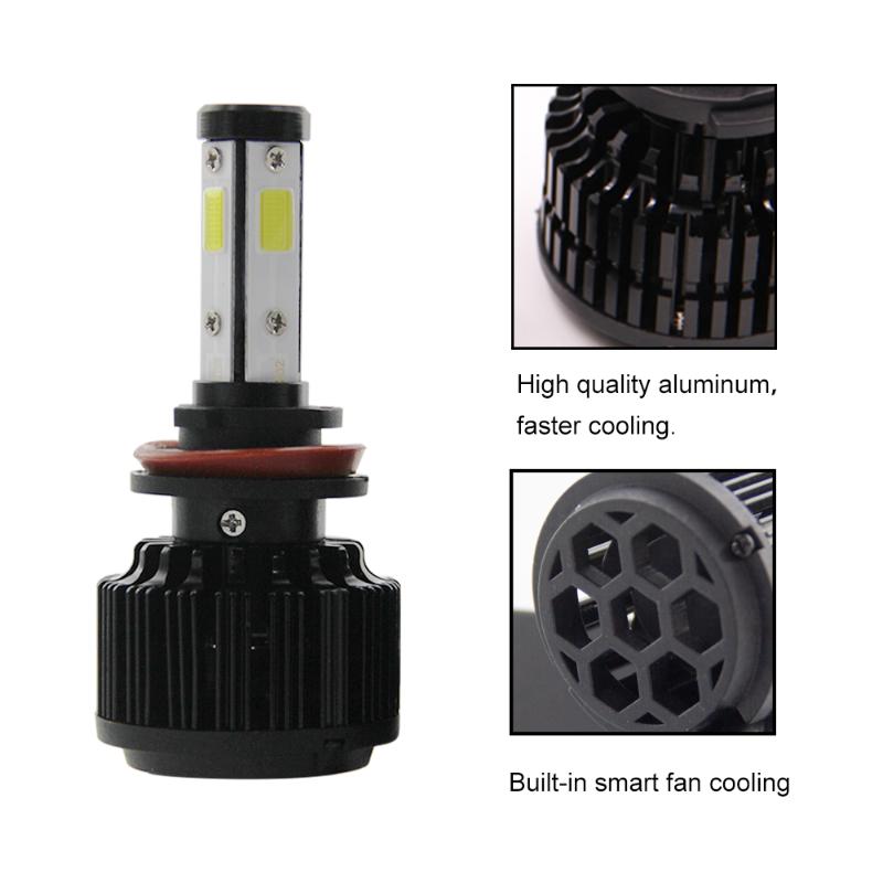 Car Headlights SHUOKE Four Side LED Headlight Bulb Er COB Chips 12V 55W 6000K IP65 50000hrs Life With H1 H3 H4 Hi Lo H7 9005 2 PCS
Car Headlights SHUOKE Four Side LED Headlight Bulb Er COB Chips 12V 55W 6000K IP65 50000hrs Life With H1 H3 H4 Hi Lo H7 9005 2 PCS