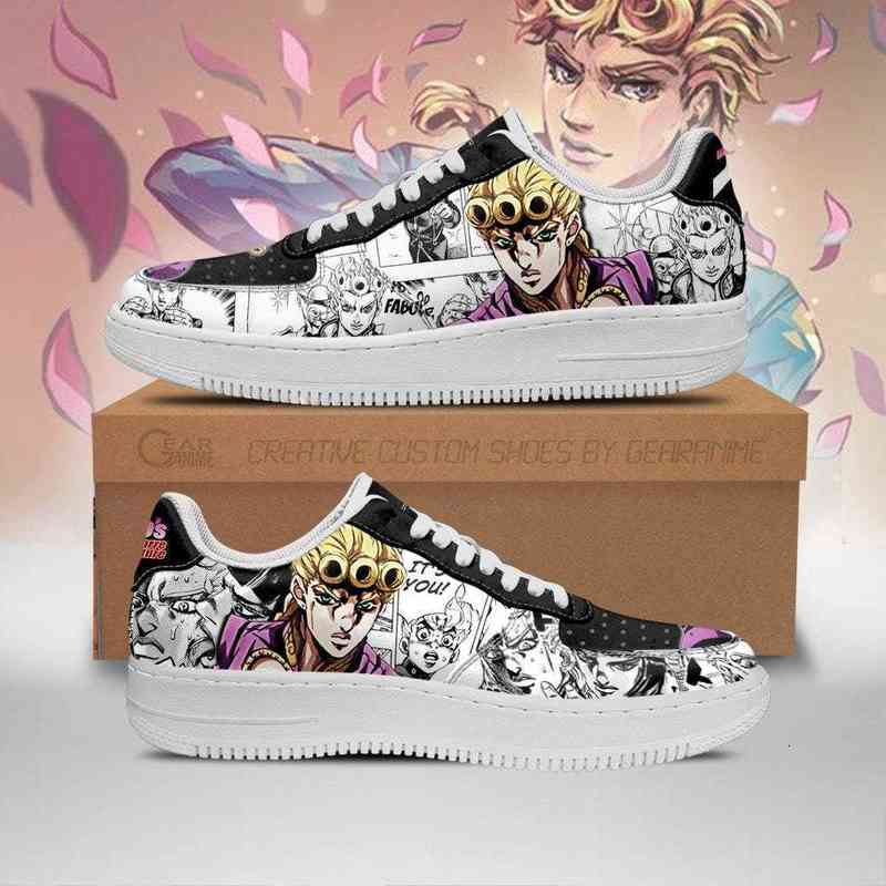 Diy Anime Fan Sneakers Shoes Boots Giorno Giovanna Manga Style Jojo's Gift Mens Trainers Breathable Mesh Athletic Road Running nastics, Others
Diy Anime Fan Sneakers Shoes Boots Giorno Giovanna Manga Style Jojo's Gift Mens Trainers Breathable Mesh Athletic Road Running nastics, Others