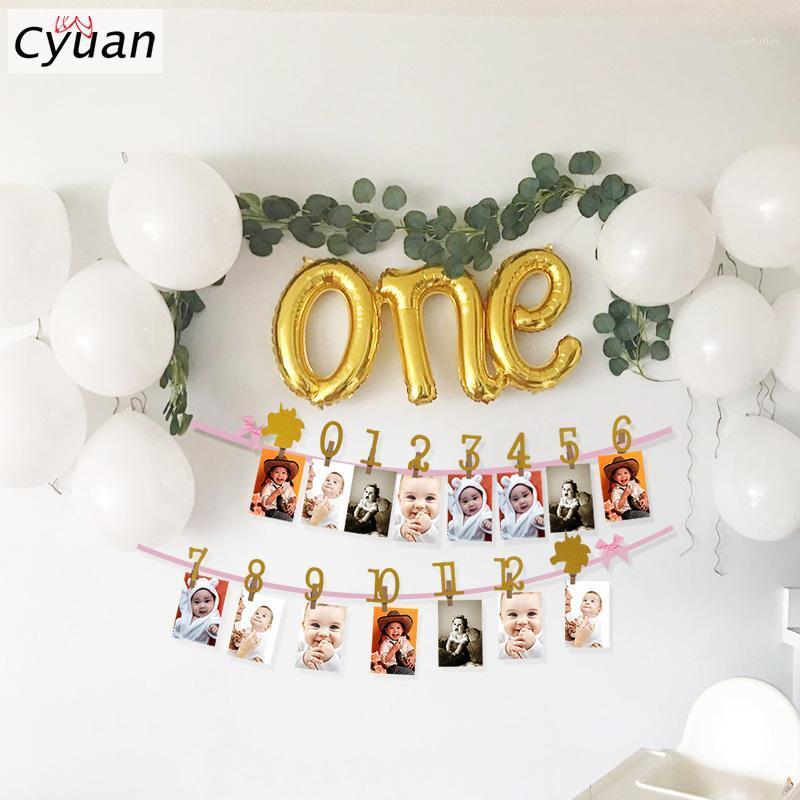 Party Decoration Baby Shower Decorations 1-12 Months Po Banner Garland Boy One Gold Balloons First Birthday Girl
Party Decoration Baby Shower Decorations 1-12 Months Po Banner Garland Boy One Gold Balloons First Birthday Girl