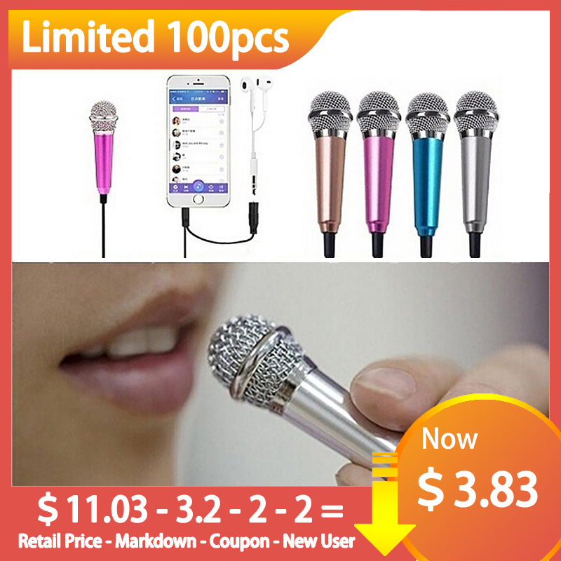 Portable 3.5mm Stereo Studio Mic KTV Karaoke Mini Microphone For Cell Phone Laptop PC Desktop Small Size Mic
Portable 3.5mm Stereo Studio Mic KTV Karaoke Mini Microphone For Cell Phone Laptop PC Desktop Small Size Mic