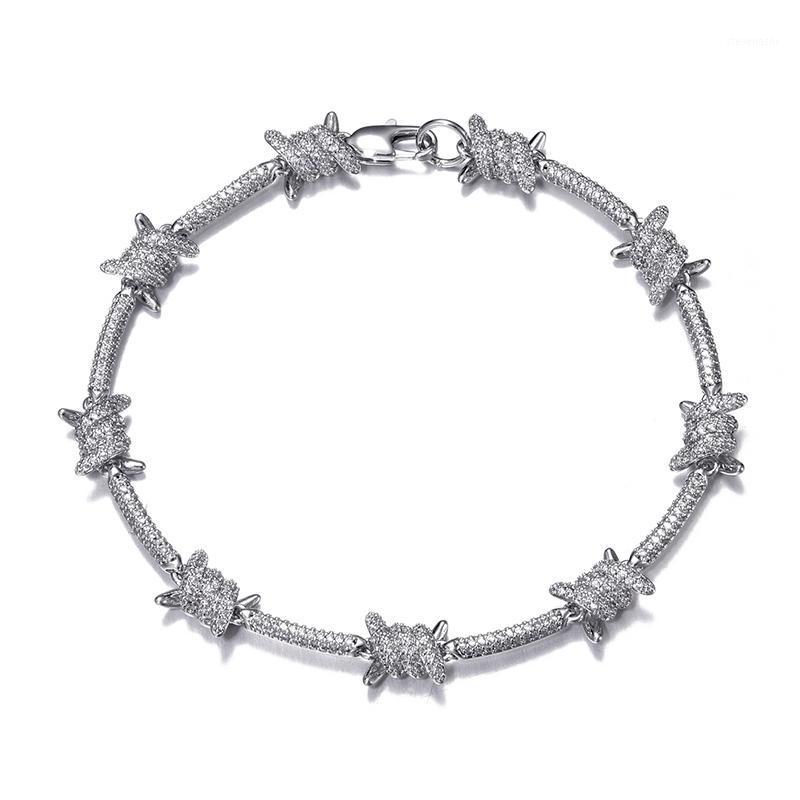 D&Z 8mm Barbed Wire Bracelet For Hipster Copper With Zircon Stones Punk Style White Gold Chain Bangle Hip Hop Fashion Jewelr Chains
D&Z 8mm Barbed Wire Bracelet For Hipster Copper With Zircon Stones Punk Style White Gold Chain Bangle Hip Hop Fashion Jewelr Chains