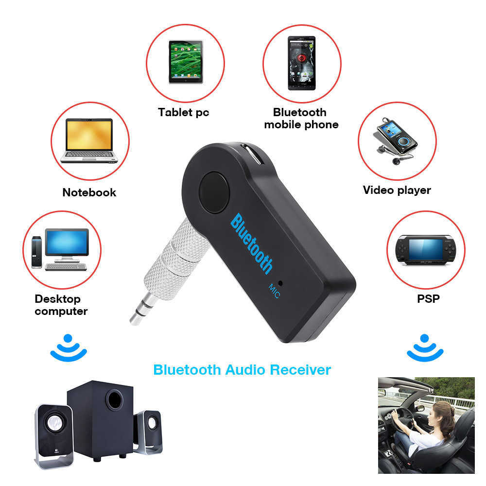 Mini 3.5mm Jack Aux Audio Mp3 Music Bluetooth Receiver Kit Wireless Handsfree Speaker Headphone Adapter for Iphone Z2 New Arrive Car