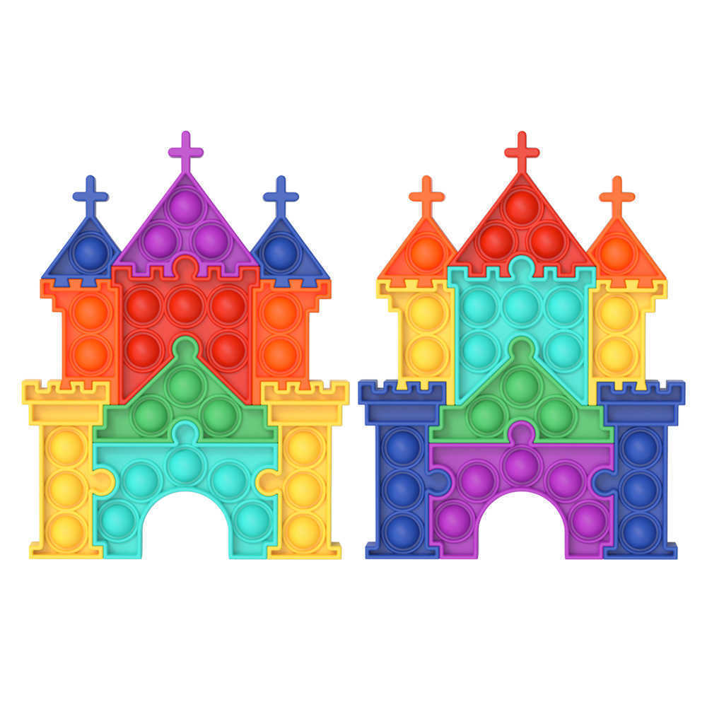 19*14.7CM Big Size Castle Jigsaw Puzzle Push Pop Bubble Poppers Board Fidget Sensory Toys Fingertop poo-its Finger Fun Ball Popper Mega Jumbo Rainbow Color G59WMCP
19*14.7CM Big Size Castle Jigsaw Puzzle Push Pop Bubble Poppers Board Fidget Sensory Toys Fingertop poo-its Finger Fun Ball Popper Mega Jumbo Rainbow Color G59WMCP