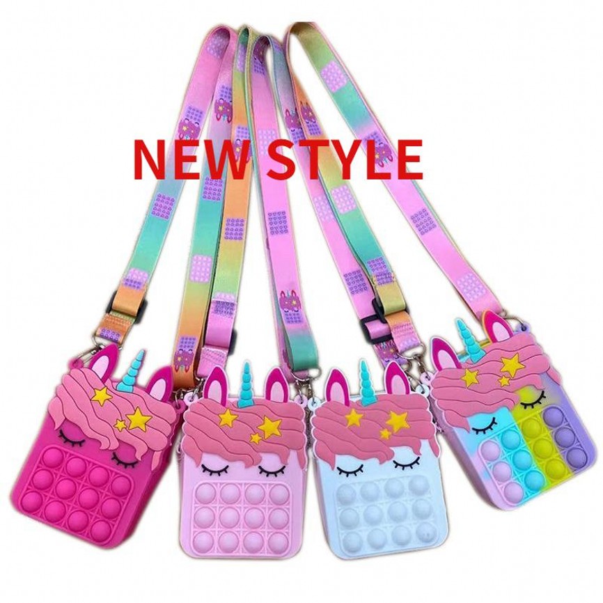 DHL 2022 Party Sensory Bubble Bretelle Shoulder Bag Cellphone Straps Finger Push Phone Pouch Case Change Coin Purse for Girls Kids
DHL 2022 Party Sensory Bubble Bretelle Shoulder Bag Cellphone Straps Finger Push Phone Pouch Case Change Coin Purse for Girls Kids