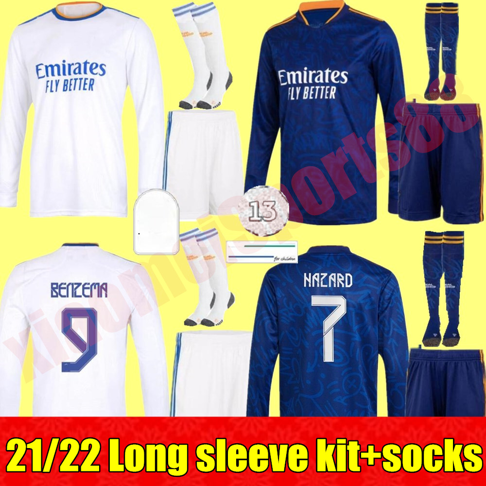 adult kits Long sleeve REAL MADRID soccer jerseys 21 22 home away 3rd ALABA HAZARD BENZEMA ASENSIO MODRIC MARCELO camiseta Men kit 2021 2022 football shirt, Away+socks
adult kits Long sleeve REAL MADRID soccer jerseys 21 22 home away 3rd ALABA HAZARD BENZEMA ASENSIO MODRIC MARCELO camiseta Men kit 2021 2022 football shirt, Away+socks