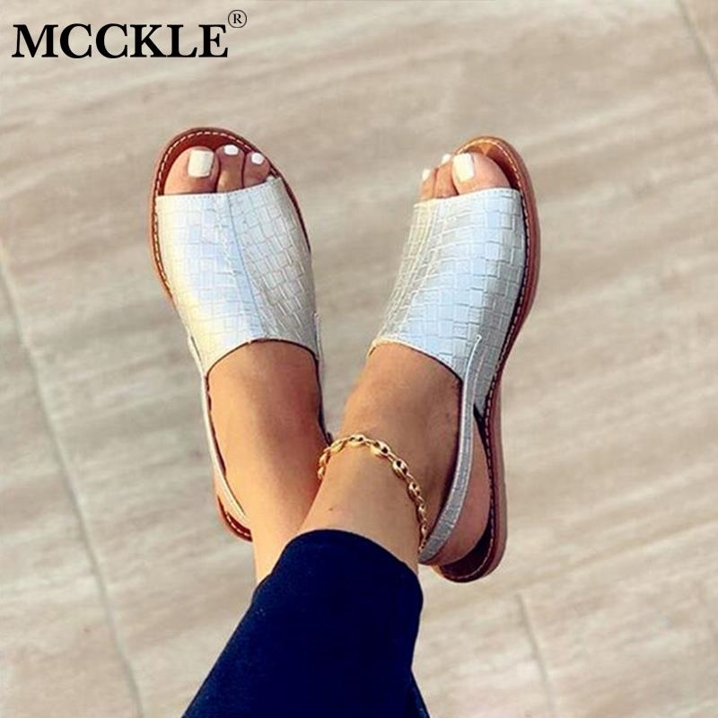 MCCKLE Women's Sandals Summer Female Slippers Flat Woman Peep-toe Comfort Slip-on Sandalias Casual Shoes Slingback New 2021 210310, Black
MCCKLE Women's Sandals Summer Female Slippers Flat Woman Peep-toe Comfort Slip-on Sandalias Casual Shoes Slingback New 2021 210310, Black