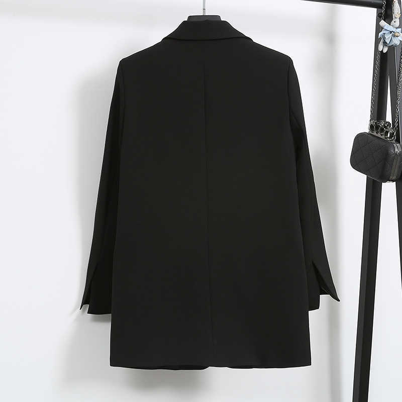 Fashion Autumn Winter Suit Work Wear Suit Long Sleeve Leisure Slim Version Coat Black Jacket 210930