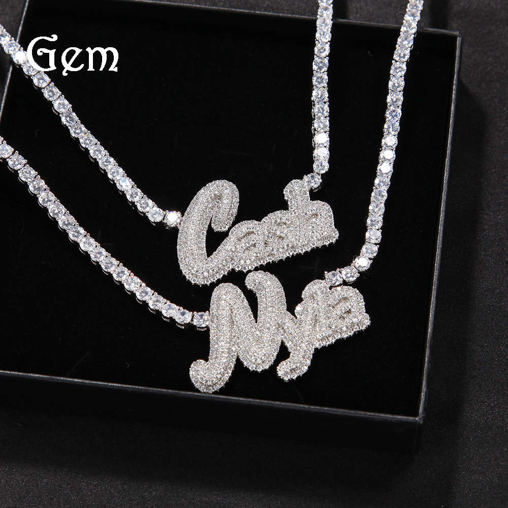 Mosaic open letter hip hop Necklace new personality DIY English name clavicle chain tennis chain
Mosaic open letter hip hop Necklace new personality DIY English name clavicle chain tennis chain