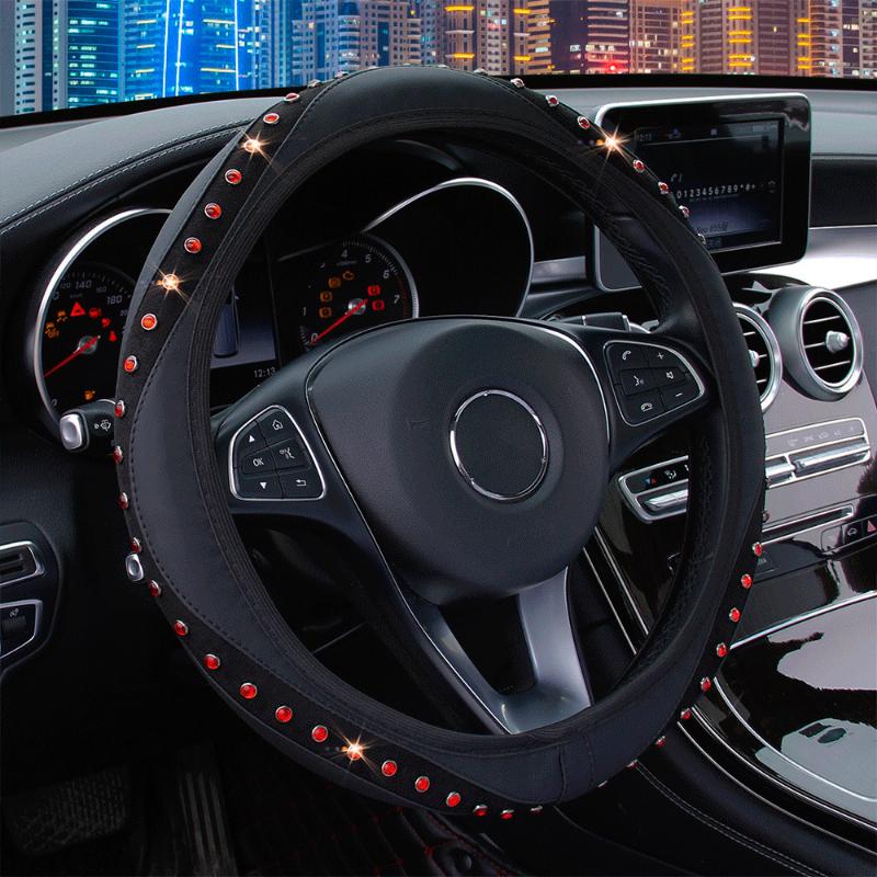 Steering Wheel Covers Car Cover Leather Diamond Gemstone Flash Elastic Car-styling Interior Accessories
Steering Wheel Covers Car Cover Leather Diamond Gemstone Flash Elastic Car-styling Interior Accessories