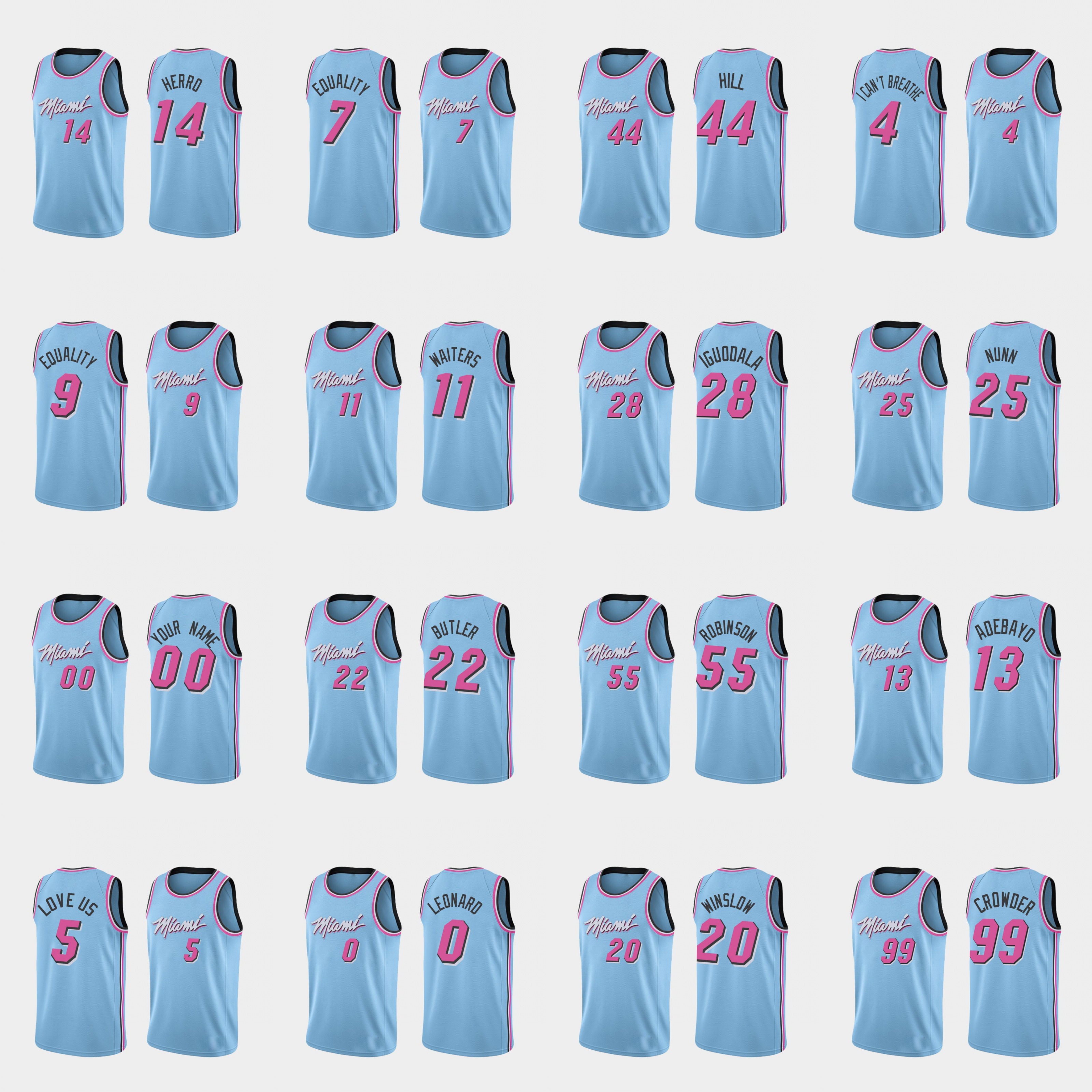 Miami Heat Men Jimmy Butler Kendrick Nunn Andre Iguodala Dwyane Wade Duncan Robinson NBA Blue Custom Jersey, Black;red
Miami Heat Men Jimmy Butler Kendrick Nunn Andre Iguodala Dwyane Wade Duncan Robinson NBA Blue Custom Jersey, Black;red