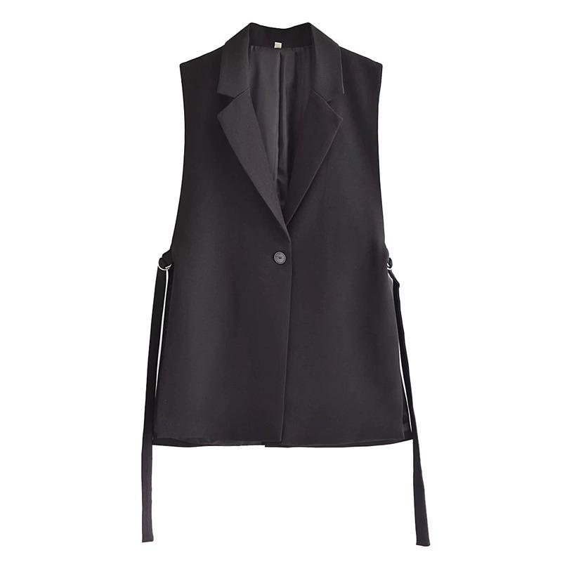 Women' Vests KPYTOMOA Women 2021 Fashion With Tabs Single Button Waistcoat Vintage Sleeveless Side Vents Female Vest Coat Chic Veste, As picture
Women' Vests KPYTOMOA Women 2021 Fashion With Tabs Single Button Waistcoat Vintage Sleeveless Side Vents Female Vest Coat Chic Veste, As picture