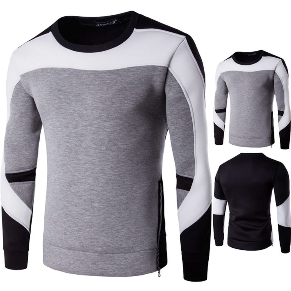 2021 spring new fashion space cotton men's Pullover trend color matching sweater xd029, Black
2021 spring new fashion space cotton men's Pullover trend color matching sweater xd029, Black