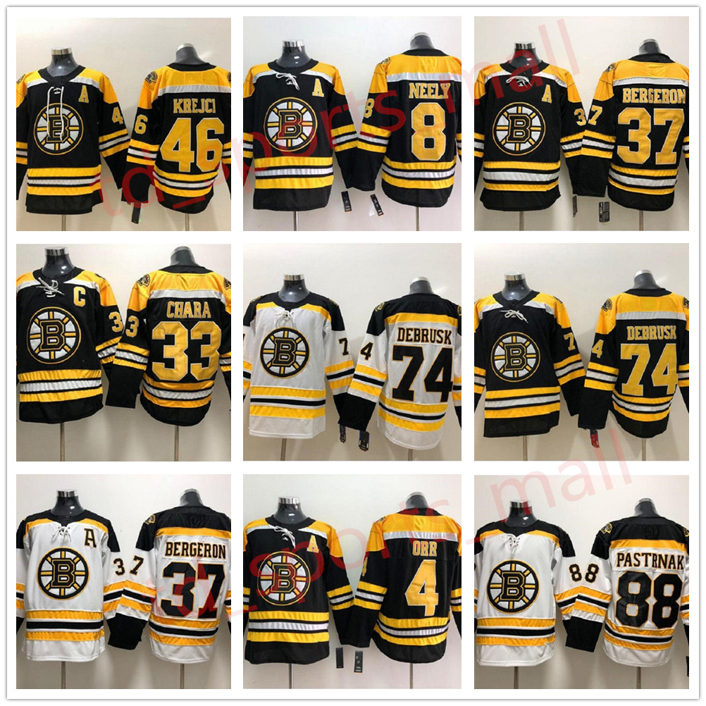 Boston Bruins Hockey Jerseys 33 Zdeno Chara 8 Cam Neely 88 David Pastrnak 63 Brad Marchand Charlie Mcavoy 74 Jake DeBrusk 46 Krejci, As shown in illustration
Boston Bruins Hockey Jerseys 33 Zdeno Chara 8 Cam Neely 88 David Pastrnak 63 Brad Marchand Charlie Mcavoy 74 Jake DeBrusk 46 Krejci, As shown in illustration