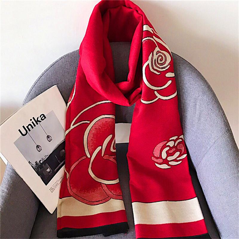 Scarves Designer Women's Autumn Winter Thick Camellia Female Scarf Warm Knitted Women Luxury Cashmere Shawls Fashion Accessories
Scarves Designer Women's Autumn Winter Thick Camellia Female Scarf Warm Knitted Women Luxury Cashmere Shawls Fashion Accessories
