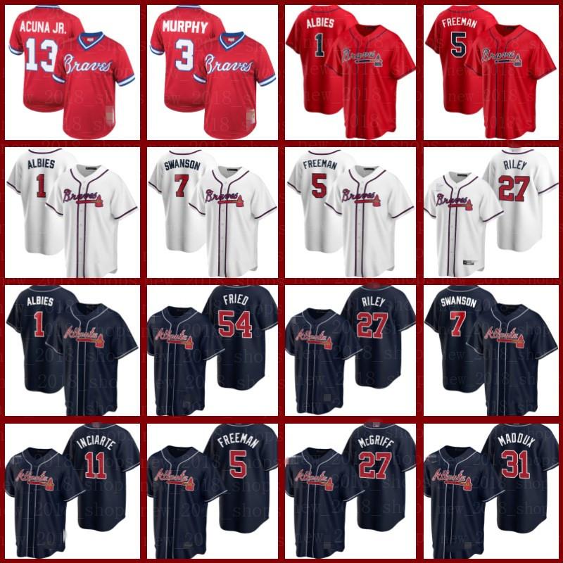 Atlanta 13 Ronald Acuna Jr. Braves Jerseys Baseball Freddie Freeman Ozzie Albies Dansby Swanson Chipper Jones Marcell Ozuna Austin Riley, Blue;black
Atlanta 13 Ronald Acuna Jr. Braves Jerseys Baseball Freddie Freeman Ozzie Albies Dansby Swanson Chipper Jones Marcell Ozuna Austin Riley, Blue;black
