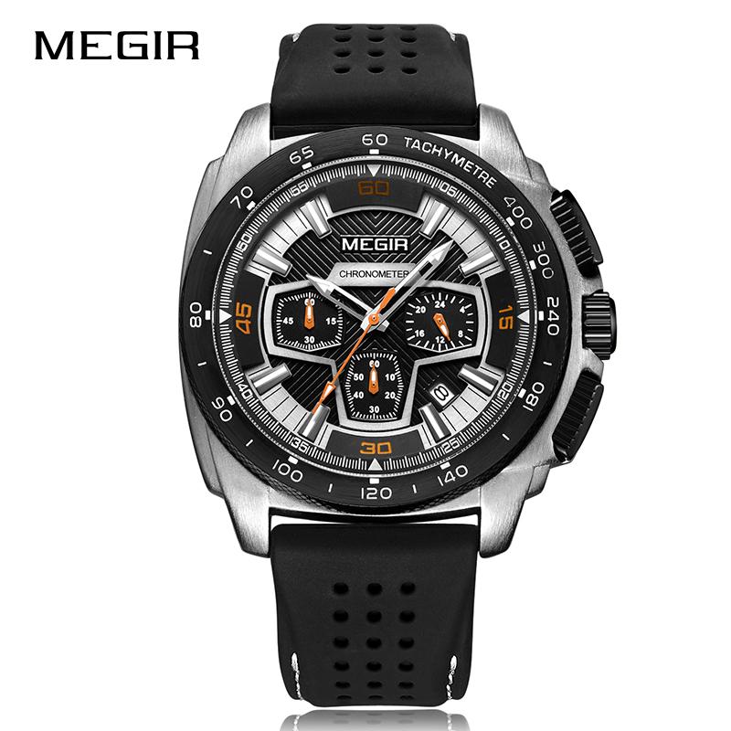 Wristwatches MEGIR Brand Sports Men Watches Relogio Masculino Fashion Casual Silicone Quartz Male Military Army Waterproof Clock, Silver
Wristwatches MEGIR Brand Sports Men Watches Relogio Masculino Fashion Casual Silicone Quartz Male Military Army Waterproof Clock, Silver