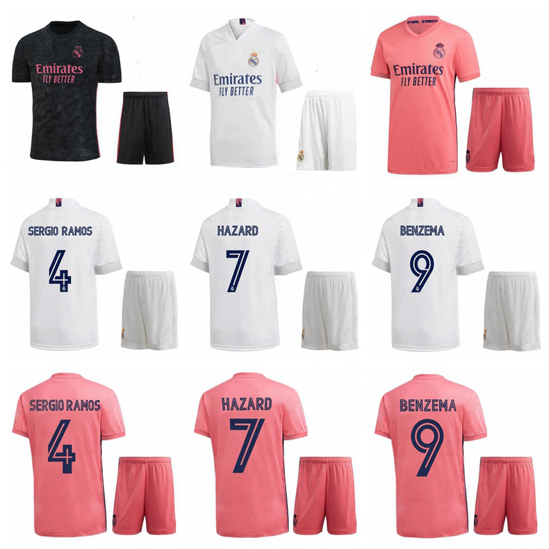 Real Madrid 2020 2021 Soccer 9 Karim Benzema Jersey Set 4 Sergio Ramos 10 Luka Modric Toni Kroos Eden Hazard Football Shirt Kits, Black
Real Madrid 2020 2021 Soccer 9 Karim Benzema Jersey Set 4 Sergio Ramos 10 Luka Modric Toni Kroos Eden Hazard Football Shirt Kits, Black